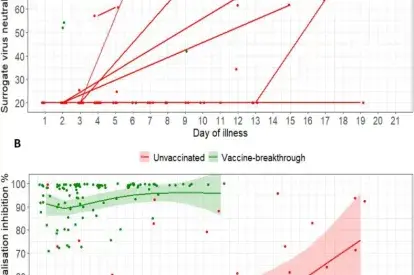 Gráfico de vacunados y no vacunados
